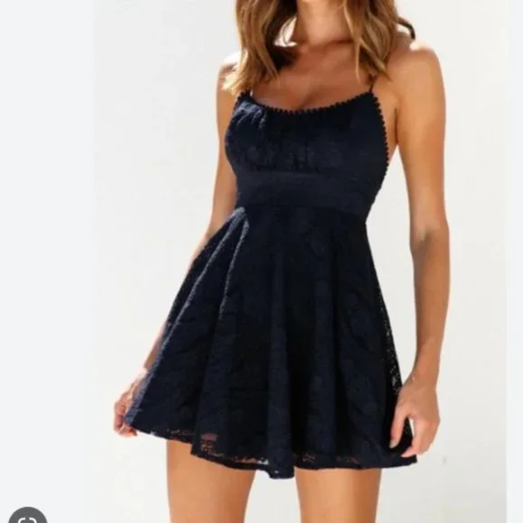 mara mini dress 6 / Blue / Cotton Mara Mini Dress
